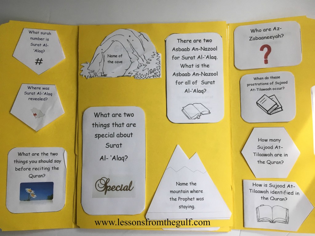 Surat Al Alaq Lapbook Templates Lessons From The Gulf