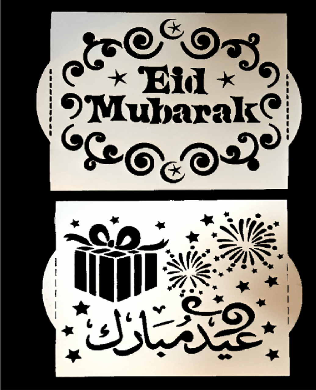 Eid Stencil Set of 2 (1 Arabic & 1 English)