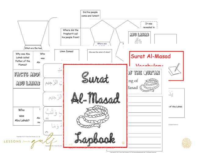 Surat Al-Masad Lapbook Templates